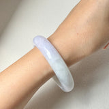 54.6mm A-Grade Natural Lavender Jadeite Modern Round Bangle No.152065