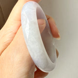 54.6mm A-Grade Natural Lavender Jadeite Modern Round Bangle No.152065
