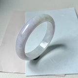 54.6mm A-Grade Natural Lavender Jadeite Modern Round Bangle No.152065