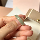 18.1mm A-Grade Natural Light Green Jadeite Ring with M.Petals Embellishment No.162324