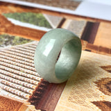 19.4mm A-Grade Natural Bluish Green Jadeite Abacus Band No.161590