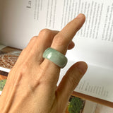 19.4mm A-Grade Natural Bluish Green Jadeite Abacus Band No.161590