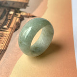 19.4mm A-Grade Natural Light Green Jadeite Abacus Band No.161593