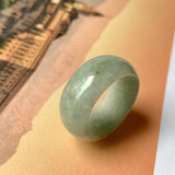 19.4mm A-Grade Natural Light Green Jadeite Abacus Band No.161593