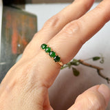 16.2mm Icy A-Grade Natural Imperial Green Jadeite Colour Galore Ring No.162621