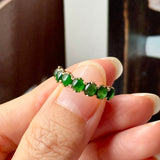 16.2mm Icy A-Grade Natural Imperial Green Jadeite Colour Galore Ring No.162621