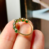 16.2mm Icy A-Grade Natural Imperial Green Jadeite Colour Galore Ring No.162621