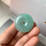 A-Grade Natural Green Jadeite Donut No.172905