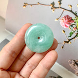 A-Grade Natural Green Jadeite Donut No.172906