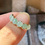 16.2mm A-Grade Natural Light Moss On Snow Jadeite Colour Galore Ring No.162622