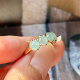 16.2mm A-Grade Natural Light Moss On Snow Jadeite Colour Galore Ring No.162622