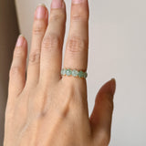 16.2mm A-Grade Natural Light Moss On Snow Jadeite Colour Galore Ring No.162622
