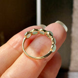 16.2mm A-Grade Natural Light Moss On Snow Jadeite Colour Galore Ring No.162622