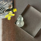 Icy A-Grade Type A Natural Floral Jadeite Jade Calabash Piece No.170486