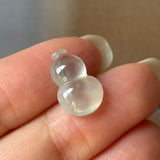 Icy A-Grade Type A Natural Floral Jadeite Jade Calabash Piece No.170486