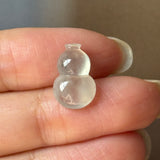 Icy A-Grade Type A Natural Floral Jadeite Jade Calabash Piece No.170486