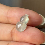 Icy A-Grade Type A Natural Floral Jadeite Jade Calabash Piece No.170486