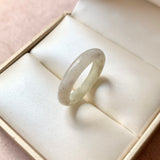 19.4mm A-Grade Light Yellow Jadeite Ring Band No. 161553