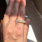 19.4mm A-Grade Light Yellow Jadeite Ring Band No. 161553