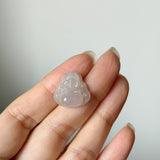 Icy A-Grade Natural Pink Jadeite Jade Buddha Pendant No.170394