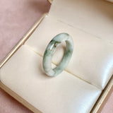 19.3mm A-Grade Bluish Floral Jadeite Ring Band No. 161654