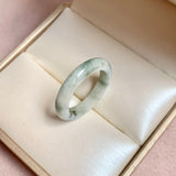 19.3mm A-Grade Bluish Floral Jadeite Ring Band No. 161654