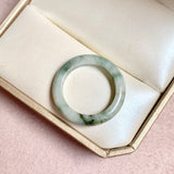 19.3mm A-Grade Bluish Floral Jadeite Ring Band No. 161654