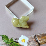 A-Grade Yellow Jadeite Dog Pendant No. 172933