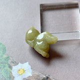A-Grade Yellow Jadeite Dog Pendant No. 172933