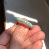 19.3mm A-Grade Bluish Floral Jadeite Ring Band No. 161654