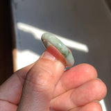 19.3mm A-Grade Bluish Floral Jadeite Ring Band No. 161654