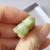 A-Grade Yellow Jadeite Dog Pendant No. 172933
