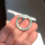 19.3mm A-Grade Bluish Floral Jadeite Ring Band No. 161654