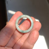 19.3mm A-Grade Bluish Floral Jadeite Ring Band No. 161654