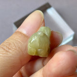 A-Grade Yellow Jadeite Dog Pendant No. 172933