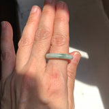 19.3mm A-Grade Bluish Floral Jadeite Ring Band No. 161654