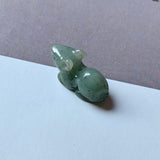 A-Grade Dark Green Jadeite Rat Pendant No. 172935