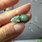 A-Grade Dark Green Jadeite Rat Pendant No. 172935