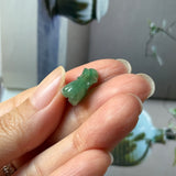 A-Grade Dark Green Jadeite Rabbit Pendant No. 172936