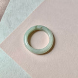 19.2mm A-Grade Light Green Jadeite Ring Band No. 161545