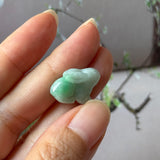A-Grade Moss On Snow Jadeite Rabbit Pendant No. 172937