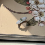 16.8mm A-Grade Natural Lavender Jadeite Joseon Dynasty Ring (Cherry Blossom) No.162477