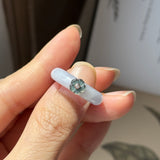 16.8mm A-Grade Natural Lavender Jadeite Joseon Dynasty Ring (Cherry Blossom) No.162477