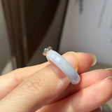 16.8mm A-Grade Natural Lavender Jadeite Joseon Dynasty Ring (Cherry Blossom) No.162477