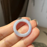 16.8mm A-Grade Natural Lavender Jadeite Joseon Dynasty Ring (Cherry Blossom) No.162477