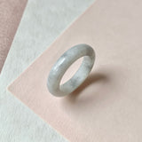 19.2mm A-Grade Light Grey Jadeite Ring Band No. 161646
