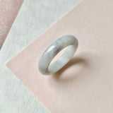 19.2mm A-Grade Light Grey Jadeite Ring Band No. 161646