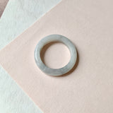 19.2mm A-Grade Light Grey Jadeite Ring Band No. 161646