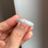 19.2mm A-Grade Light Grey Jadeite Ring Band No. 161646