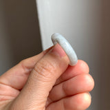 19.2mm A-Grade Light Grey Jadeite Ring Band No. 161646